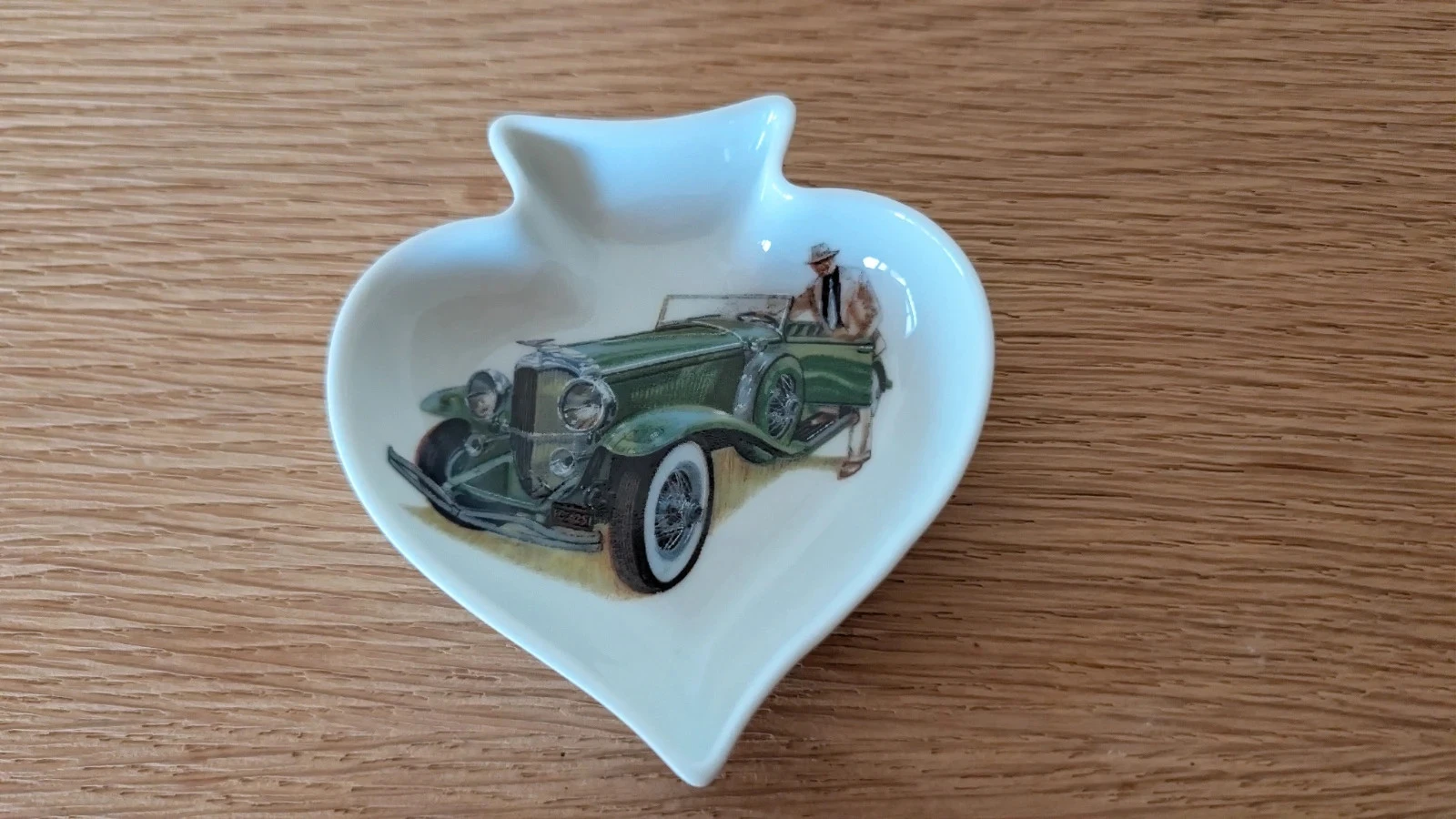 vide poche cendrier porcelaine limoges claude brachet voiture ancienne bentley pique